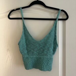 Urban Outfitters - Pins & Needles Teal Blue Crochet Tank top